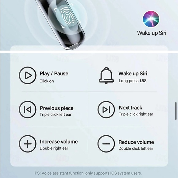 Lenovo LP40 Earphones TWS Black Wireless Bluetooth 5.0 Earbuds Touch Control - Picture 9 of 13